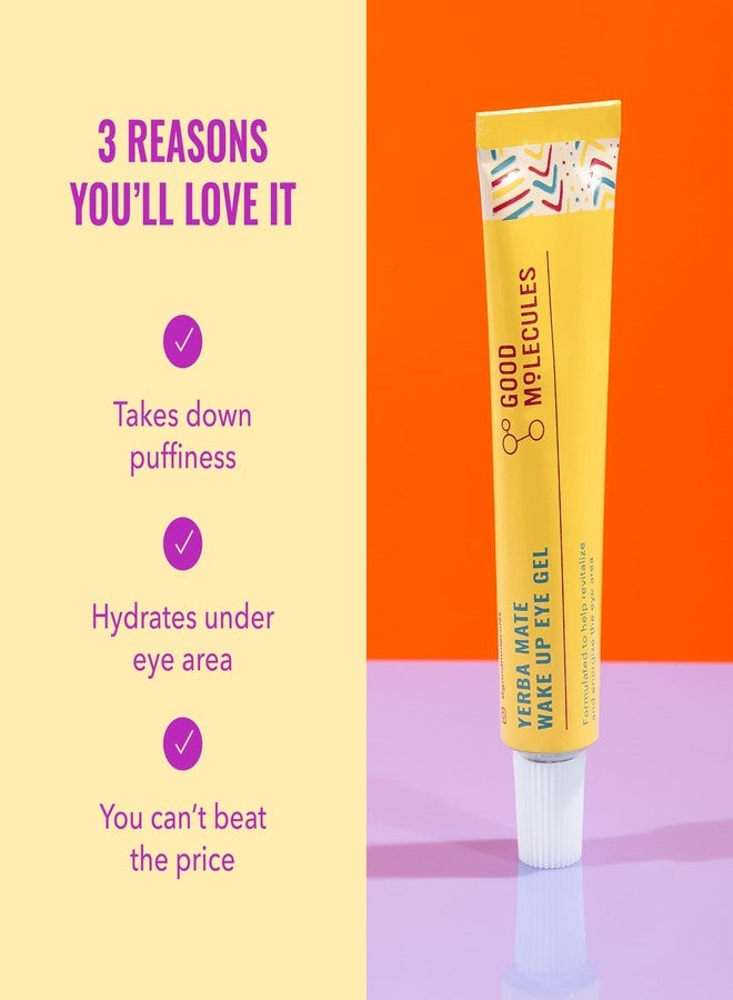 Good Molecules Yerba Mate Wake Up Eye Gel Pack 2 – 15 ml Each | Hydrating Under Eye Gel with Hyaluronic Acid & Caffeine for Dark Circles and Puffiness - Image 4